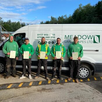 Staff TrainingStaff Training Day with the staff standing infront of the Meadow Landscapes Van