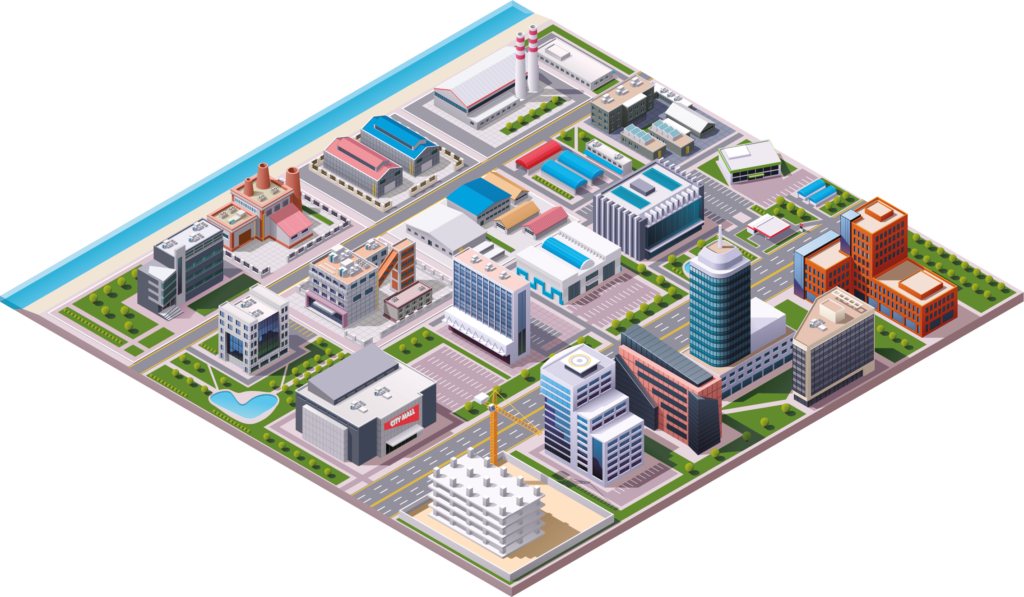 CGI Image of a City Complex